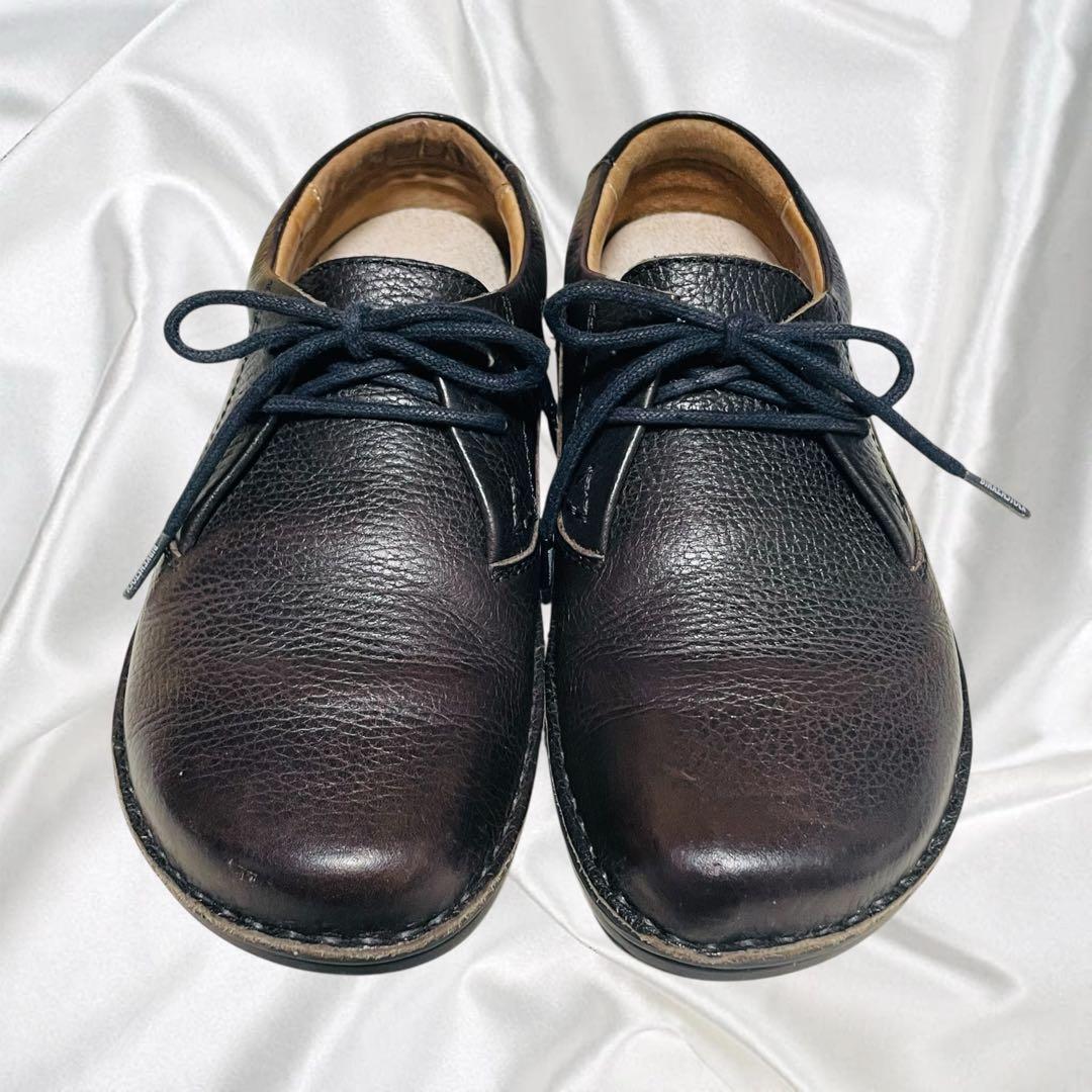 【ビルケンシュトック】美品メンフィス シボ革 レザー ダークブラウン 茶 23