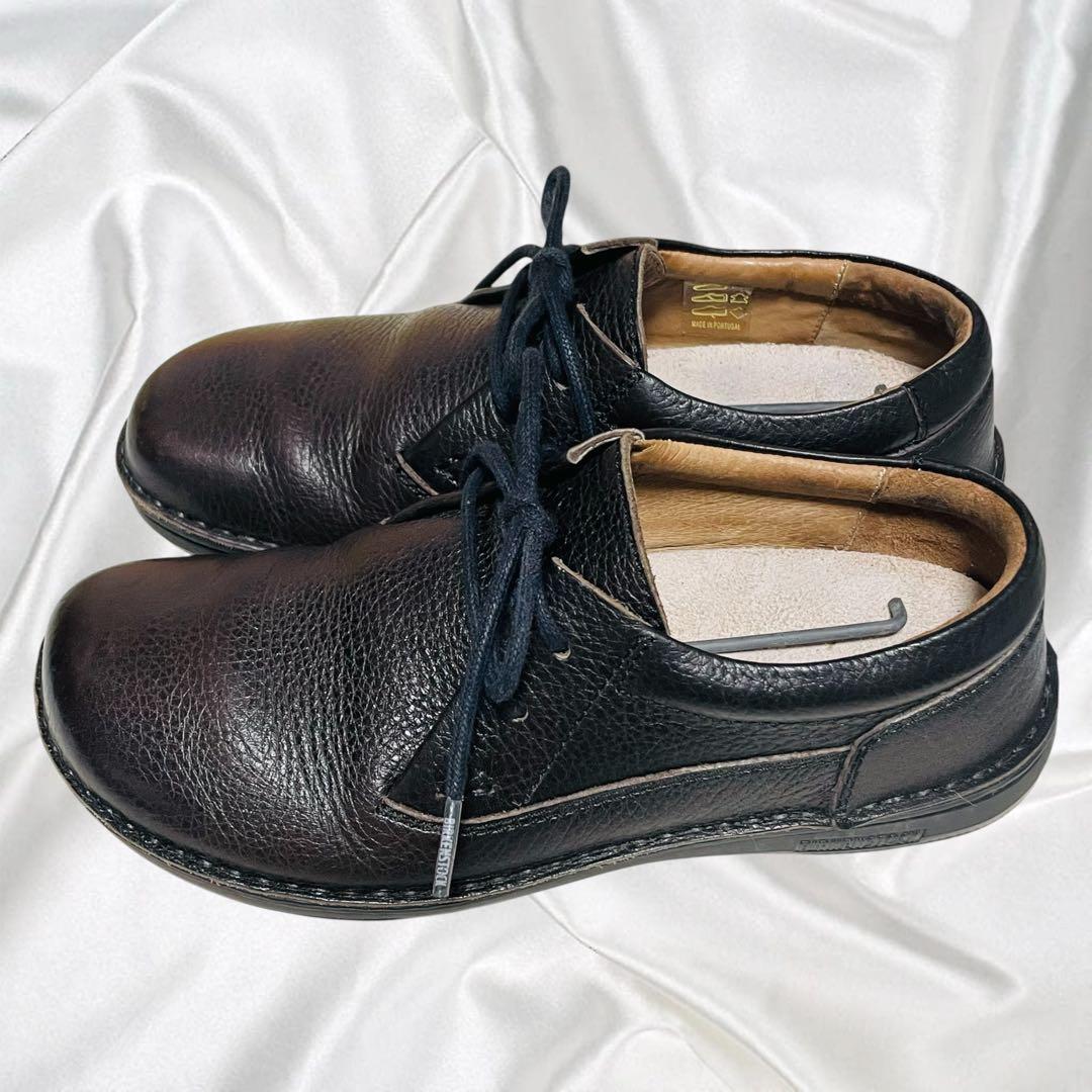 【ビルケンシュトック】美品メンフィス シボ革 レザー ダークブラウン 茶 23