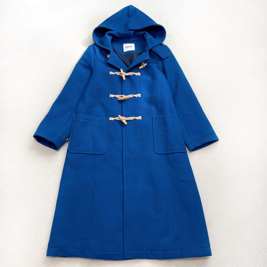 BEAMS BOY メルトン ロング ダッフルコート F トグル フーデット