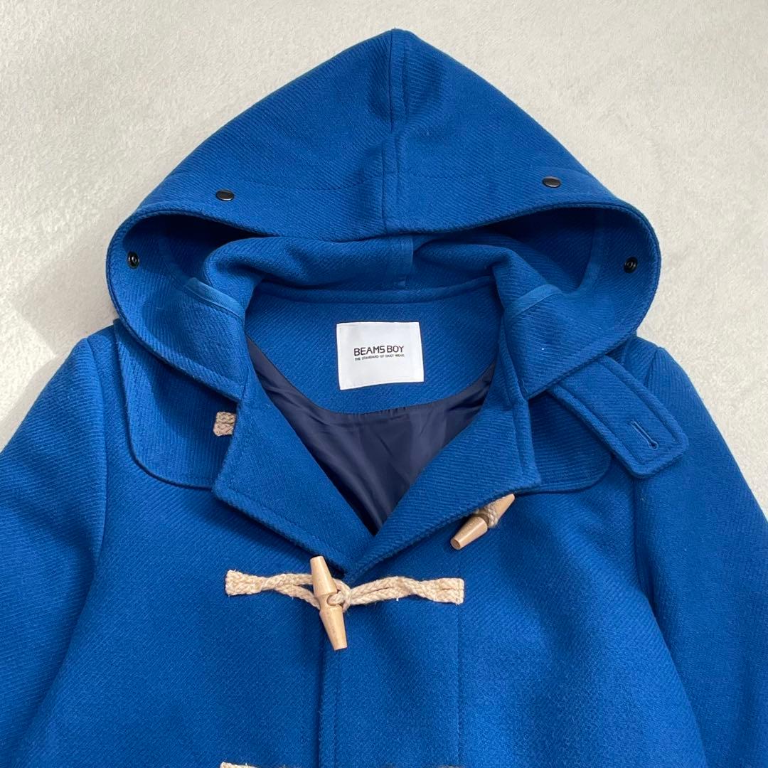 BEAMS BOY メルトン ロング ダッフルコート F トグル フーデット
