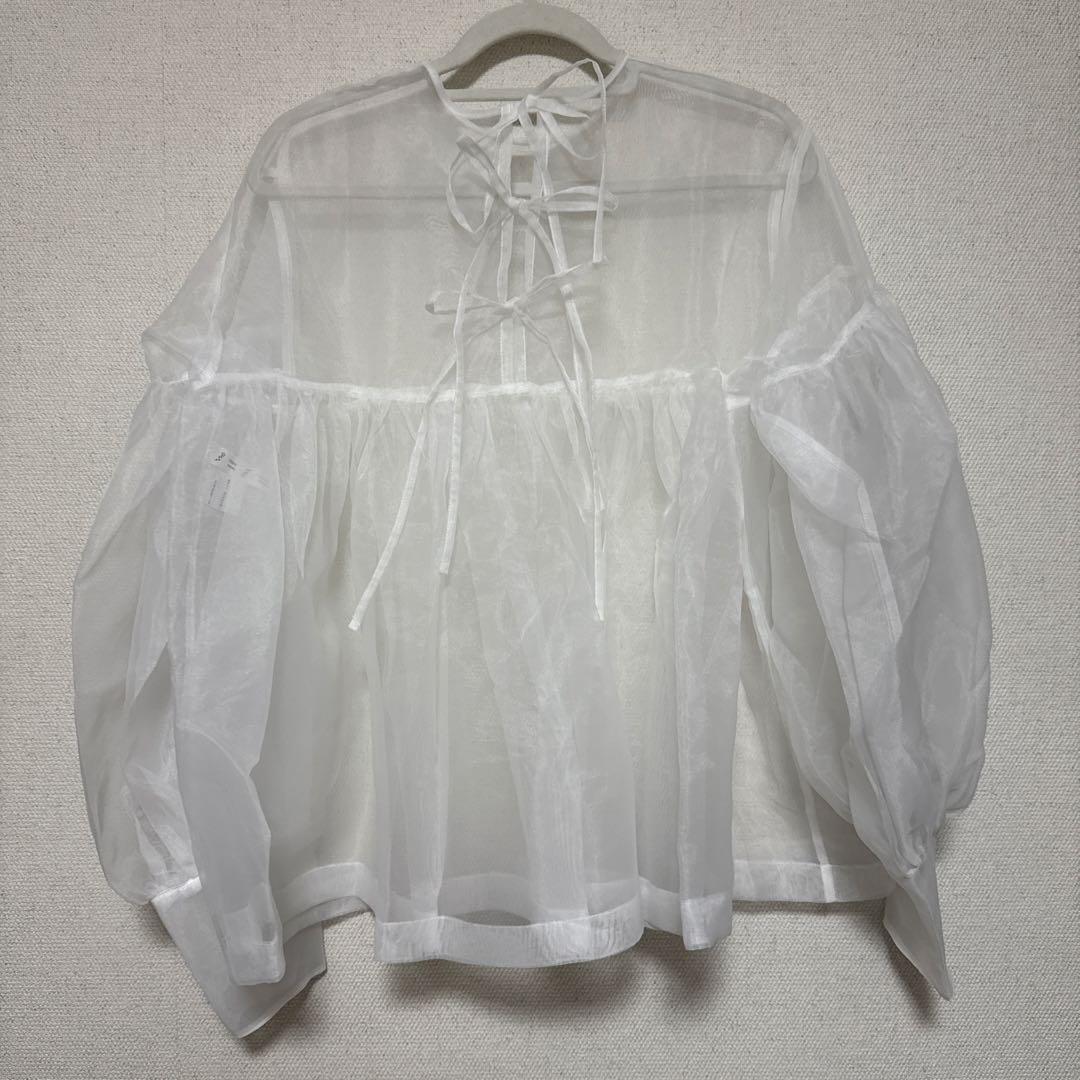 トップス madder madder organza puffy blouse