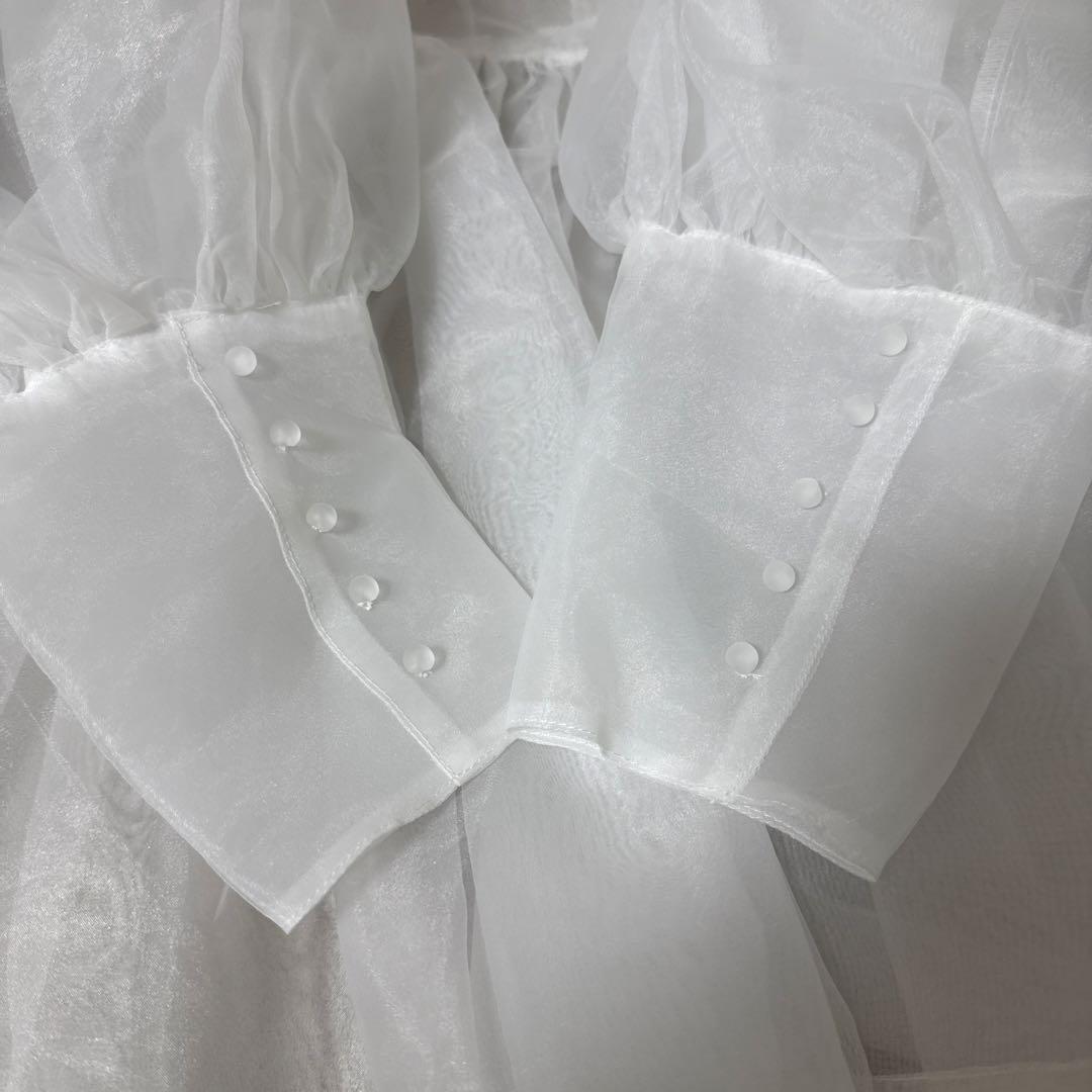 トップス madder madder organza puffy blouse