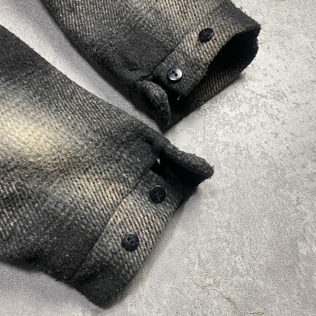 USA製 Cal Craft ウールオンブレチェック ジップブルゾン L