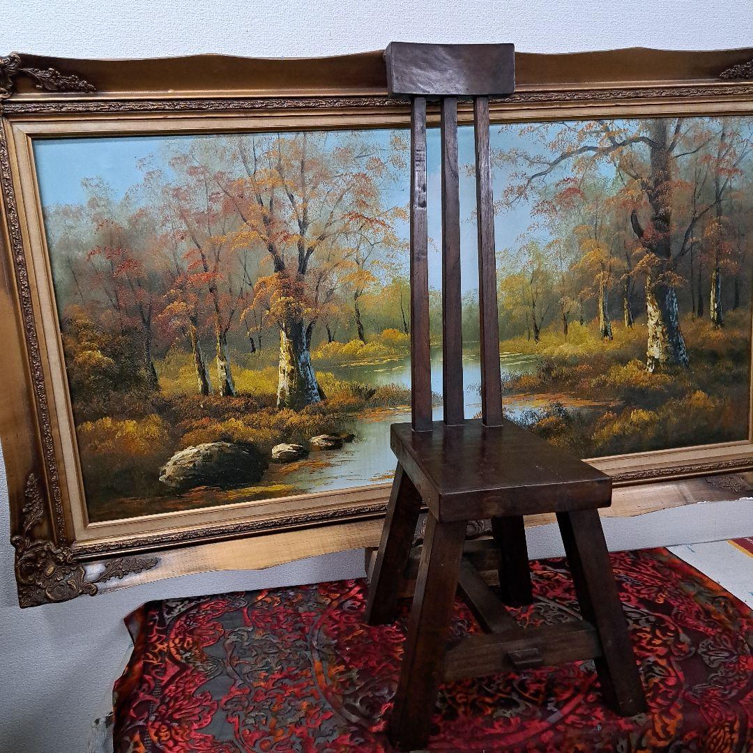 ♡古木の小椅子 花台 ♡