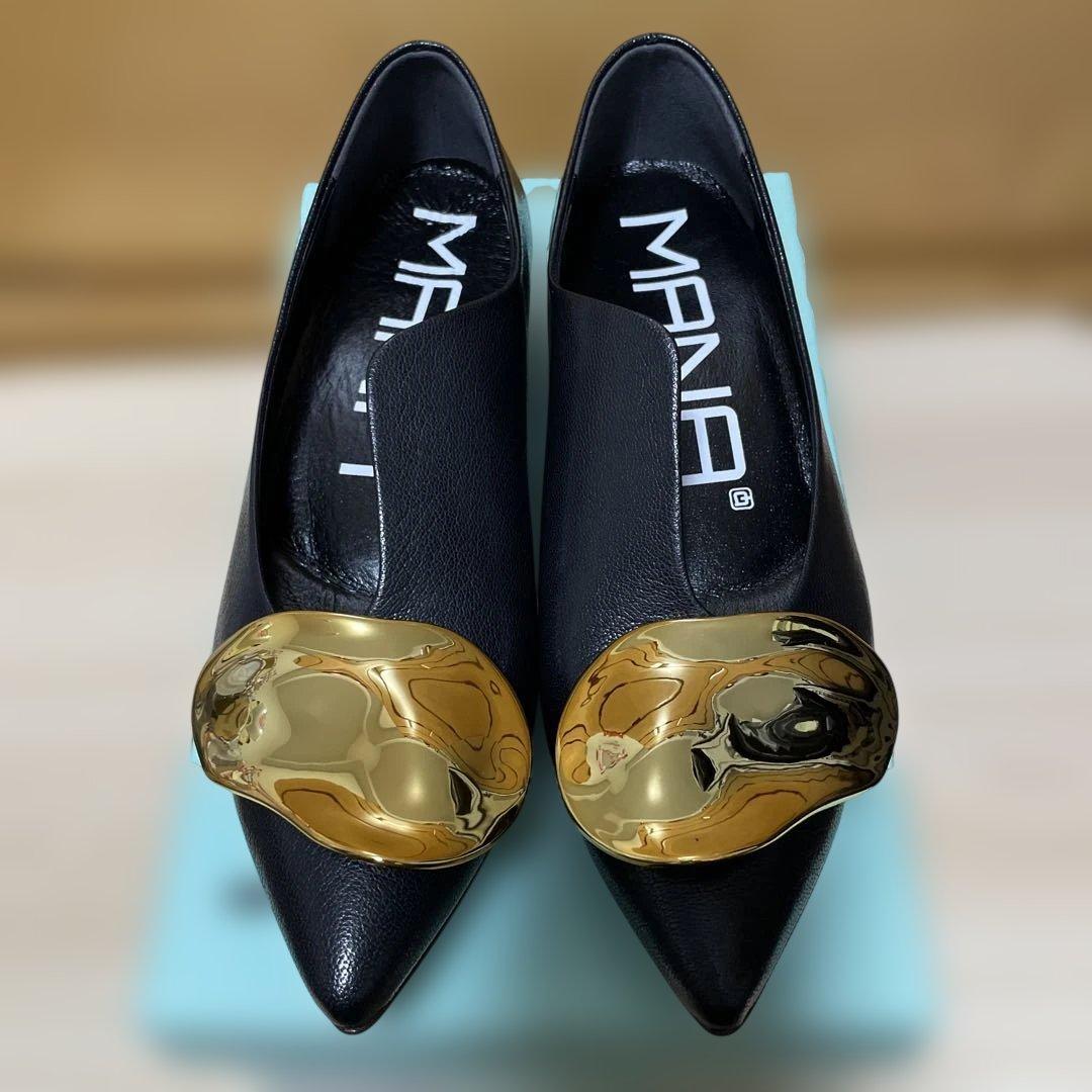 m*i様 MANAビーンズパンプス ブラック 36size 23㌢ 新品