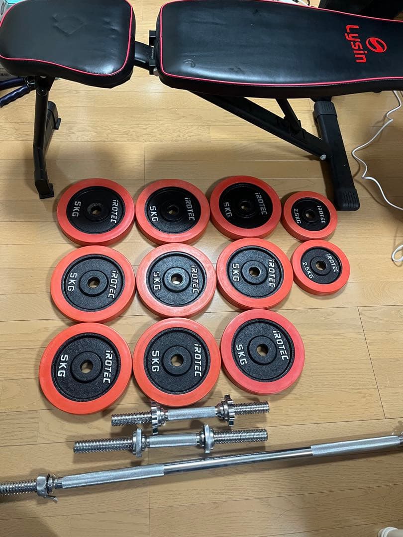 IROTEC ダンベルセット 50kg トレーニングベンチ他付き