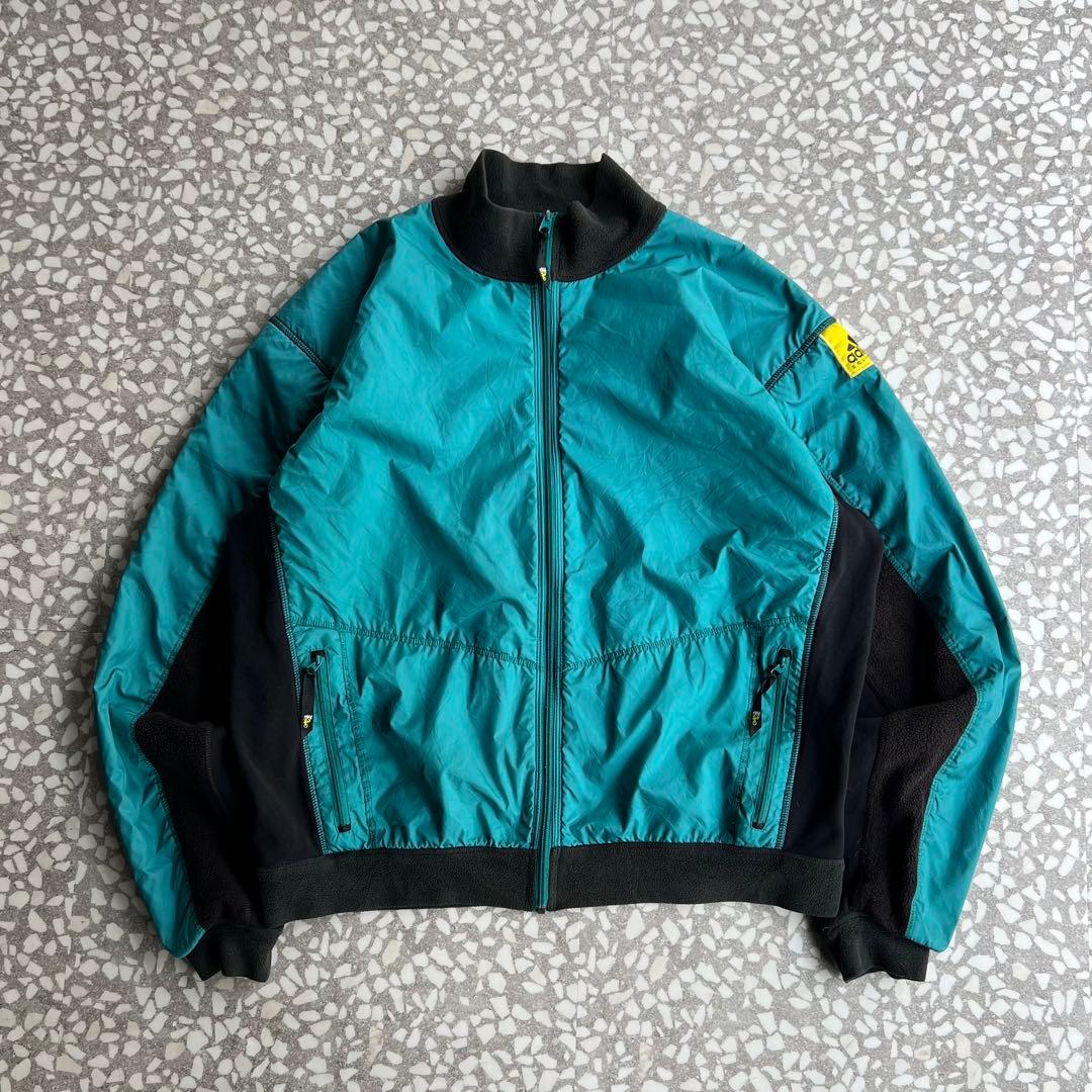 【フリース＆ナイロン切り替え】オールドアディダス古着万国旗タグ常田大希松村北斗