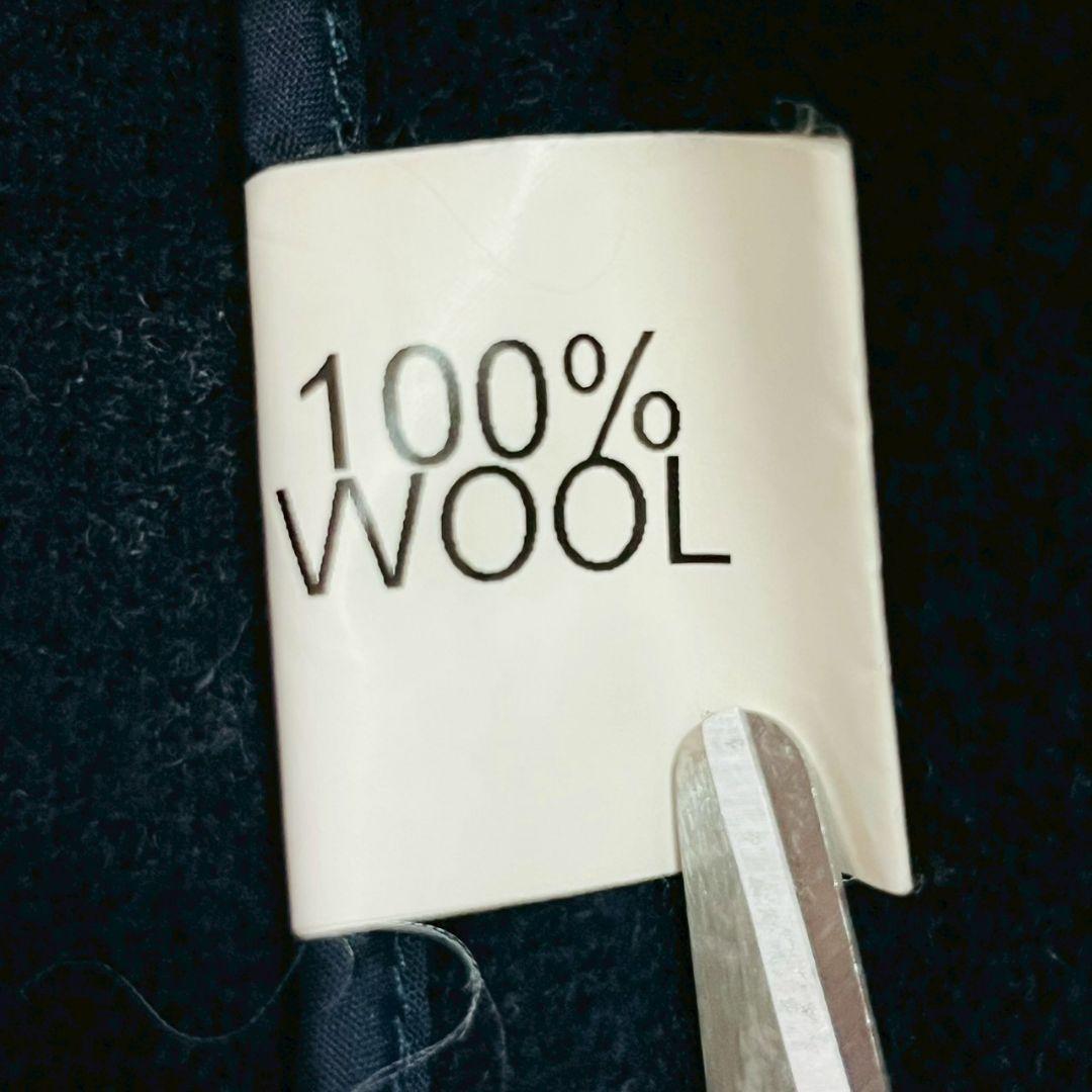 美品✨オールドイングランド ヘリンボーン ウール100% ダッフルコート 紺色