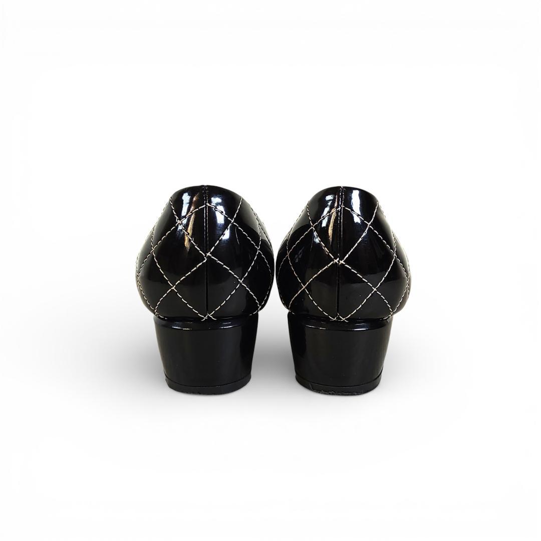 フェラガモ|VARA|キルティングリボン|6C|黒|i1781