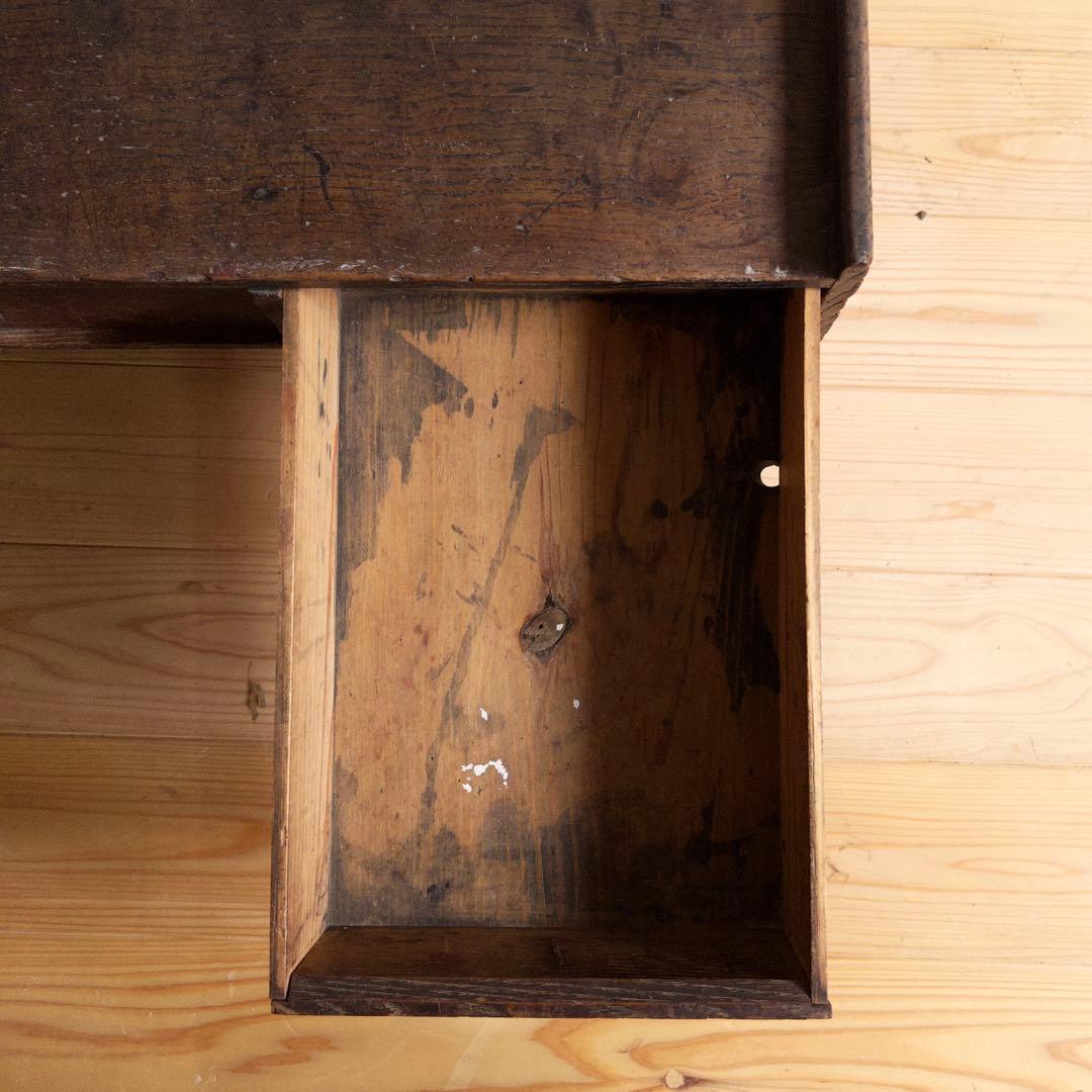 古道具 小引き出し付き 文机 ローデスク 木製