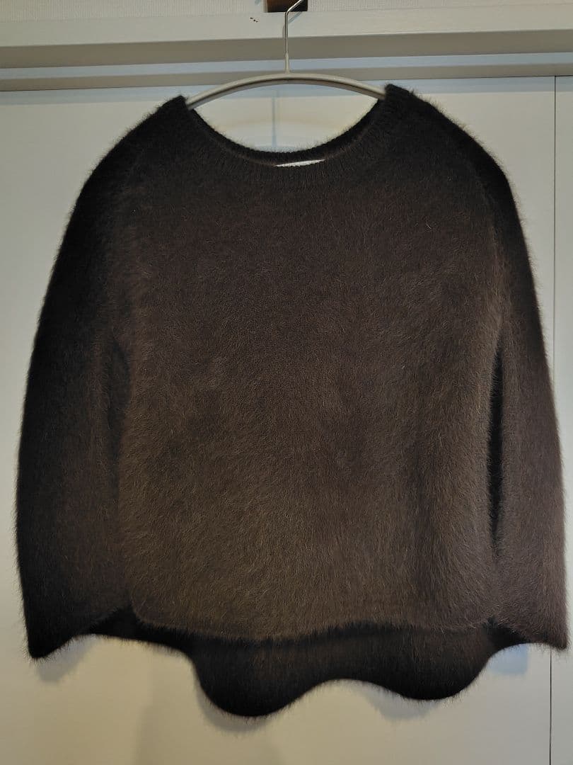 BEARDSLEYファーニットポンチョ　ブラウン