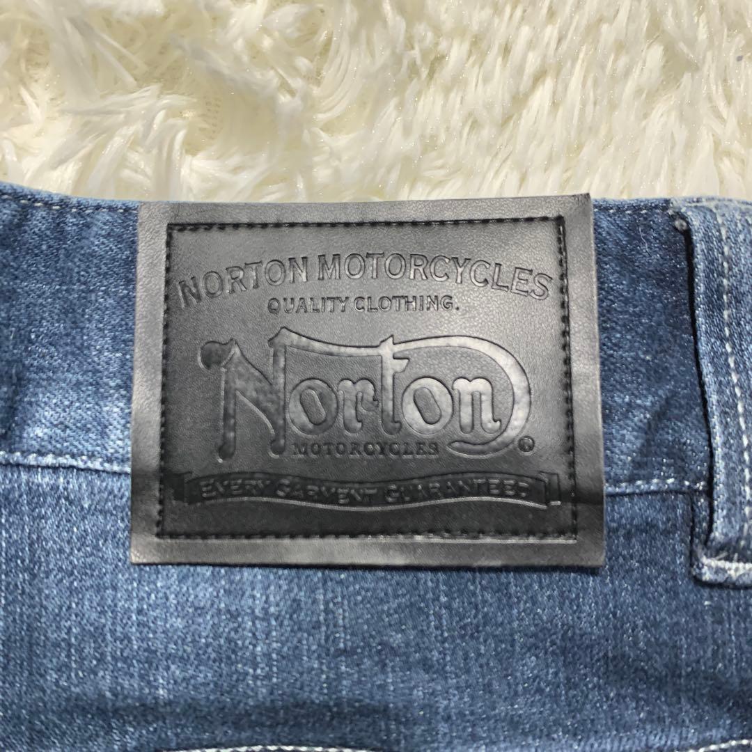 ノートン NORTON ジーンズ ウイングロゴ 刺繍 ストレッチ デニムパンツ