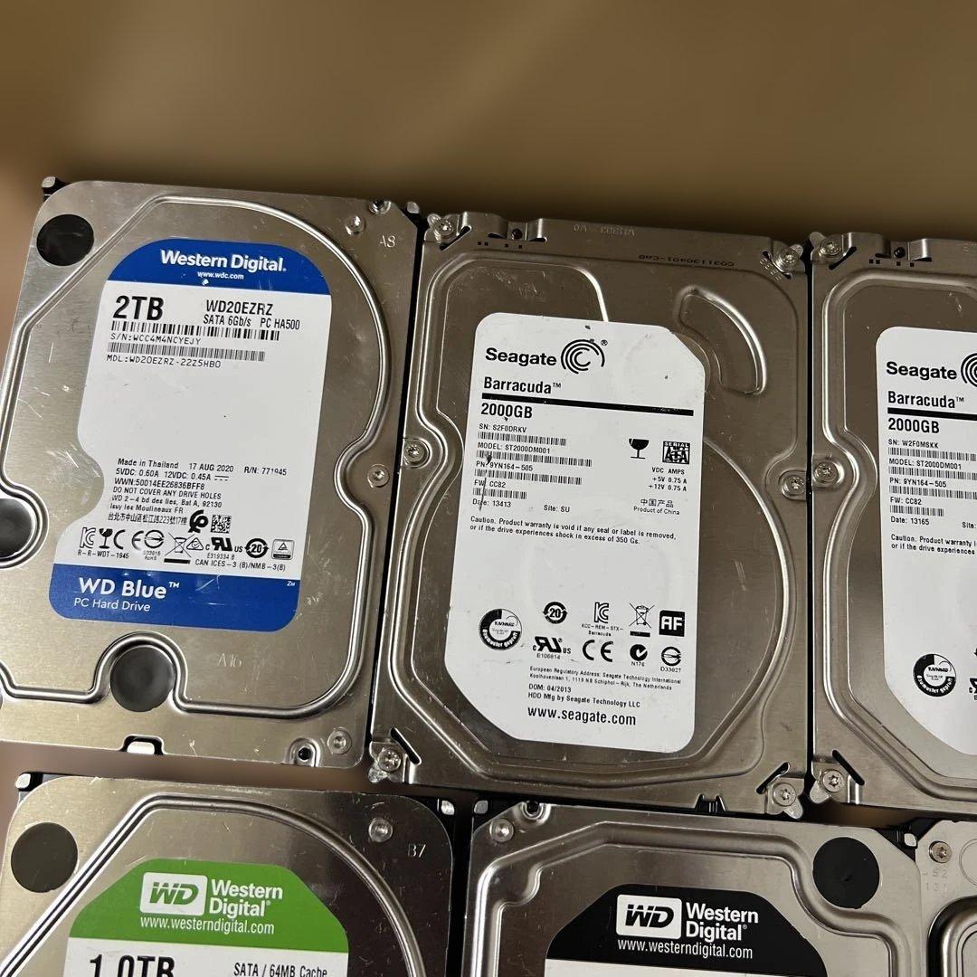 まとめ10個売り 4TB 、2TB、1TBストレージ中古。