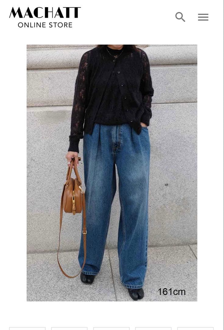 MACHATT ウエストタックデニム　38