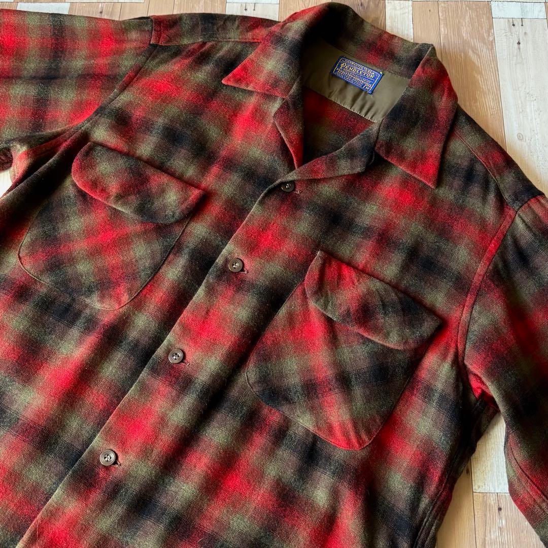 【極上品!!】50s PENDLETON ボードシャツ オンブレ 美品 60s