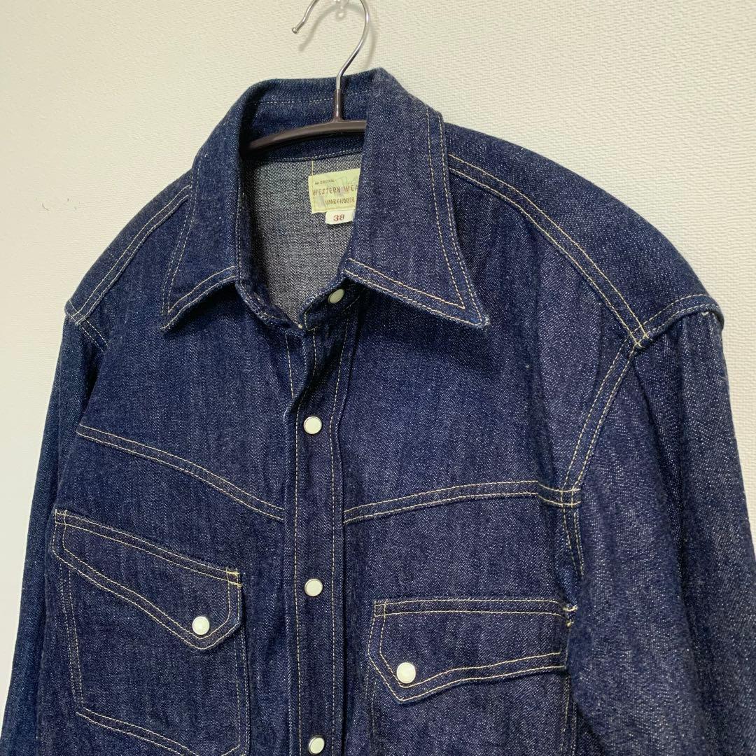 【美品】ウェアハウス デニムウェスタンシャツ サイズ38（M）