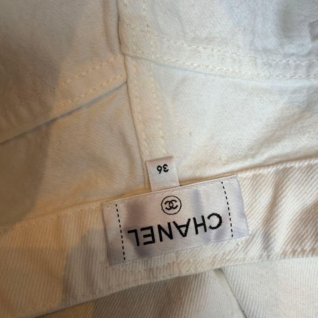 CHANEL ホワイトデニムパンツ36