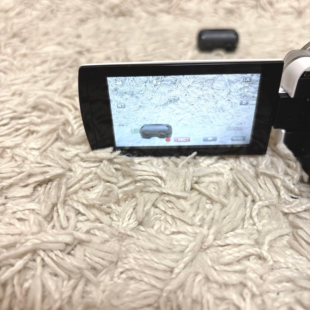 【美品】JVC Everio GZ-E565 ホワイト 白 バッテリー付き