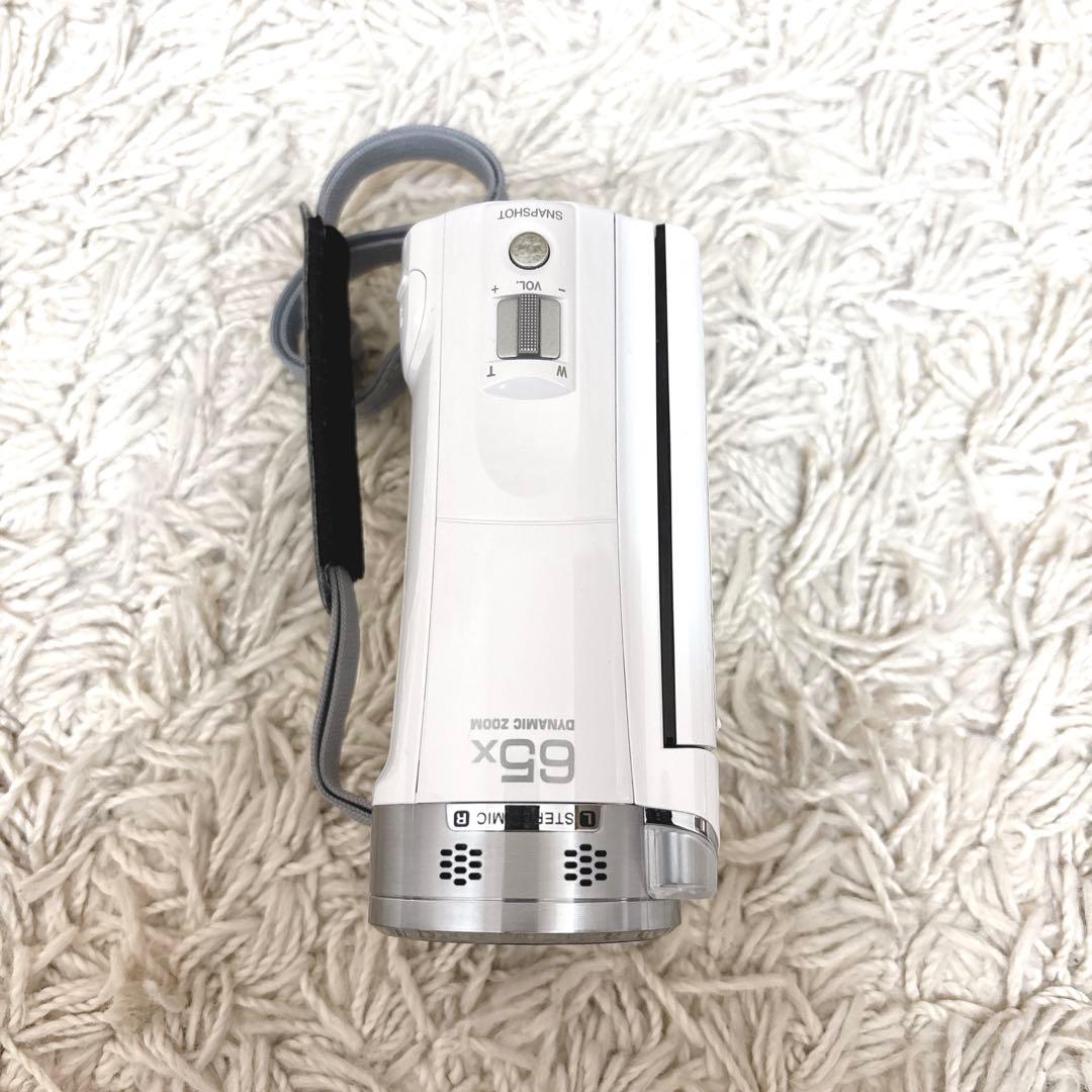 【美品】JVC Everio GZ-E565 ホワイト 白 バッテリー付き