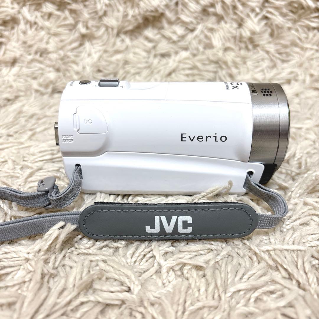 【美品】JVC Everio GZ-E565 ホワイト 白 バッテリー付き