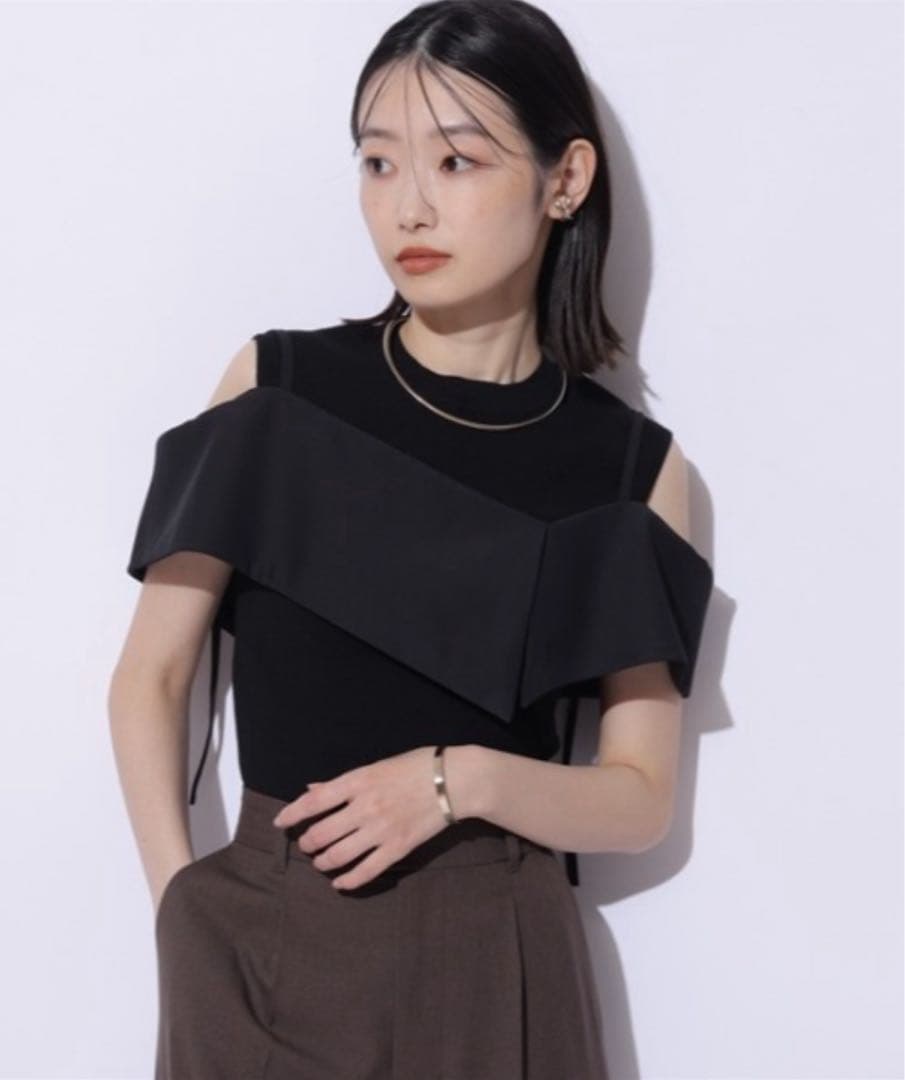 Mystrada ビックカラードッキングニット