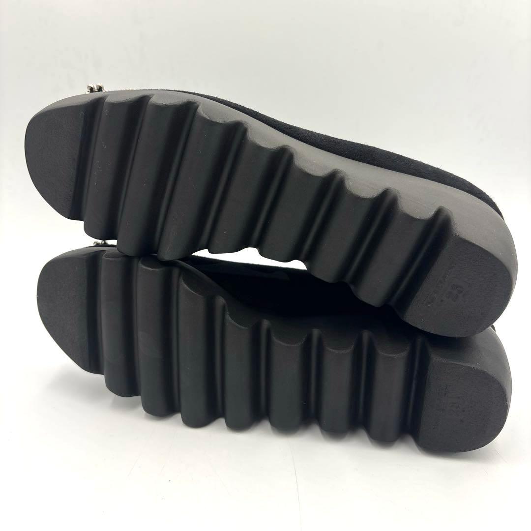 ✨未使用✨ヒルズアヴェニュー ビジュー ウェーブソール【23】ブラック スエード