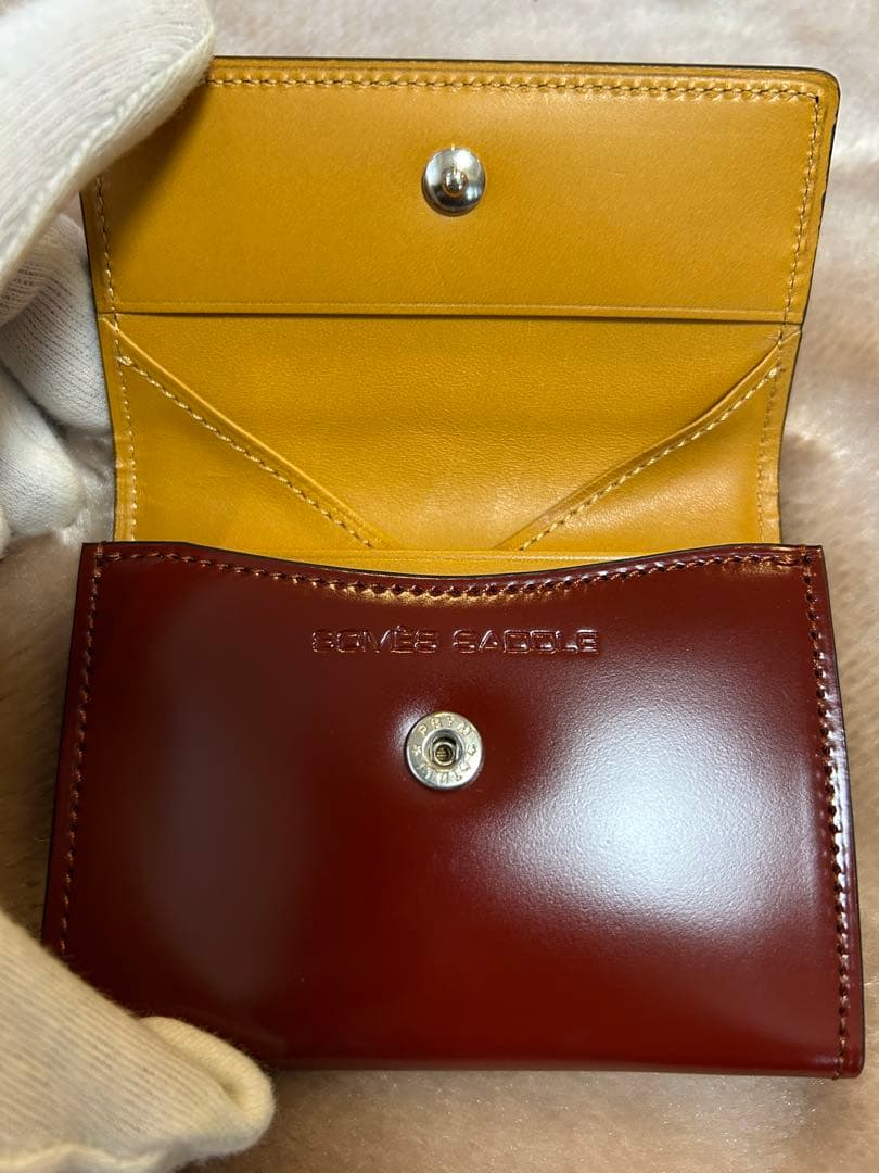 ソメスサドルコードバンカード入れ付きケース小銭入れスリムウォレットミニ財布