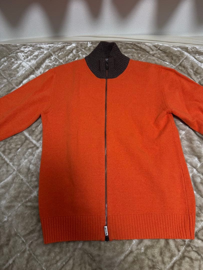ETRO オレンジブラウン ジッパーセーター M
