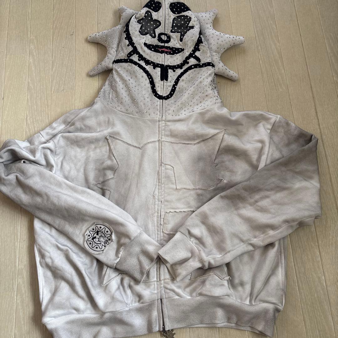 Glo Gangラインストーンフーディーパーカー