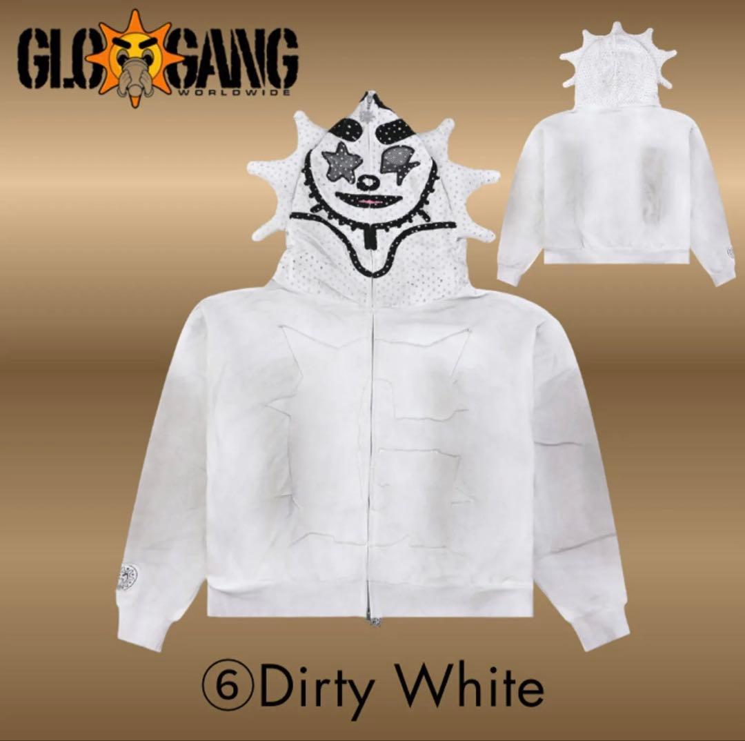 Glo Gangラインストーンフーディーパーカー