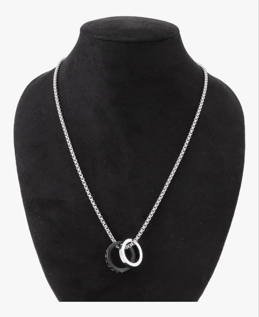 DIESEL ダブルリングペンダント ネックレス