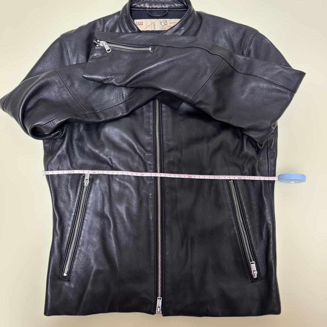 NANO Universe 羊革シングルライダースLB.03 ブラック　Mサイズ