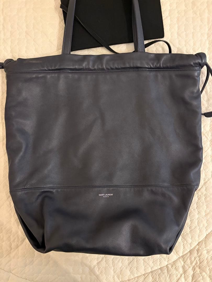 【極美品】サンローラン　ネイビー　レザートートバッグ　SAINT LAURENT