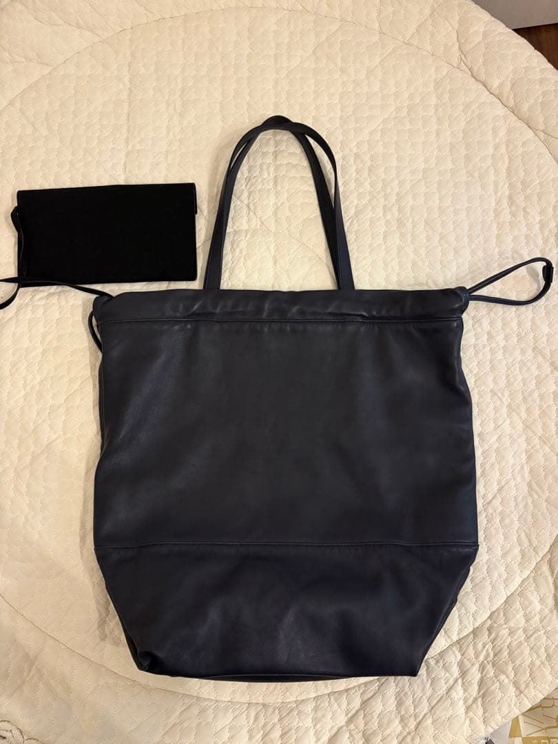 【極美品】サンローラン　ネイビー　レザートートバッグ　SAINT LAURENT