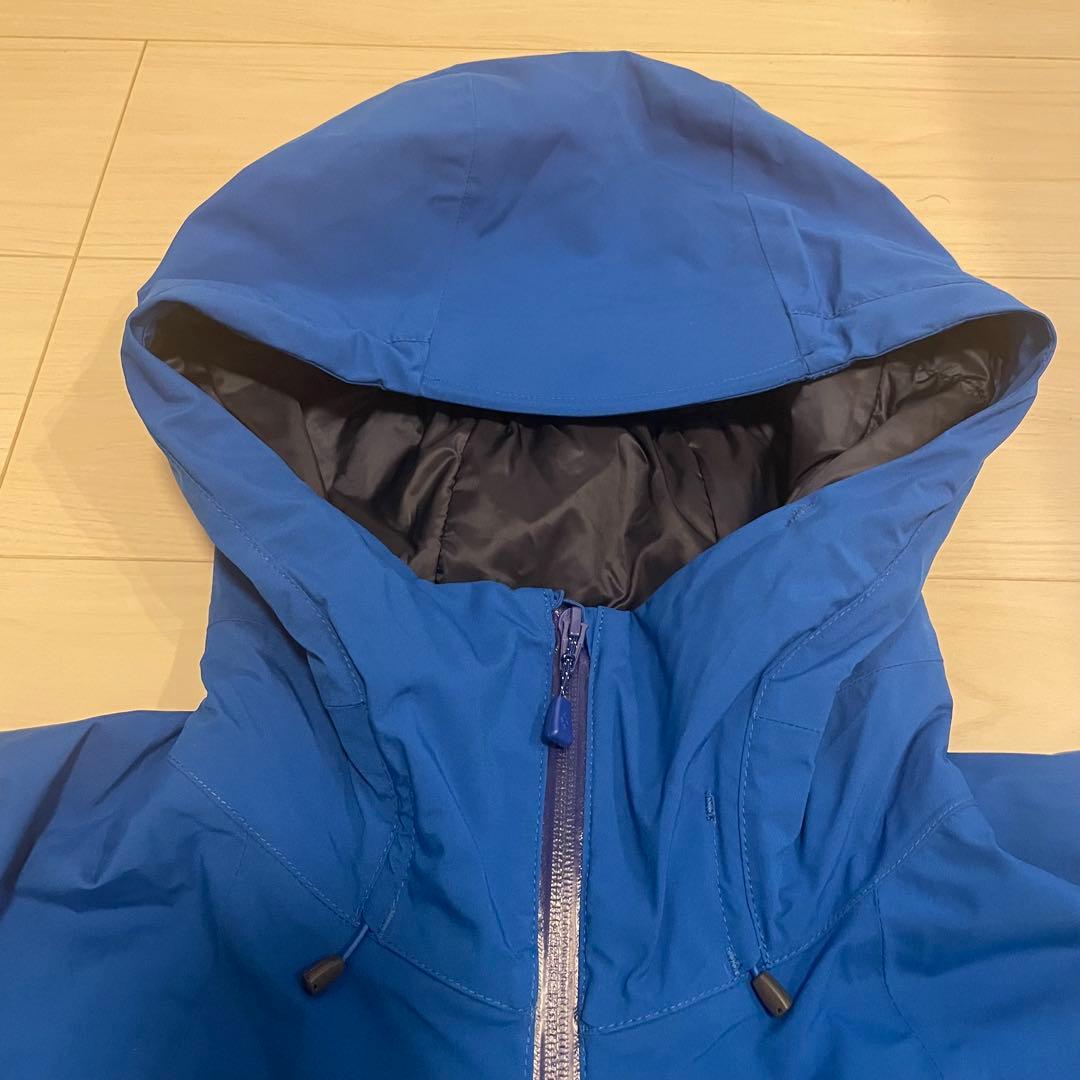 美品 24AW モンベル パウダーステップパーカ ブルー S スノースポーツ