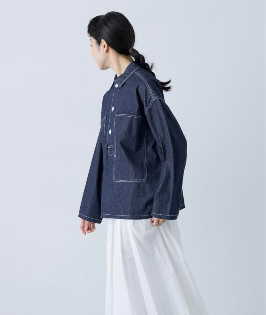 【かぐれ】デニムプルオーバーシャツ INDIGO ※最終値下げ※