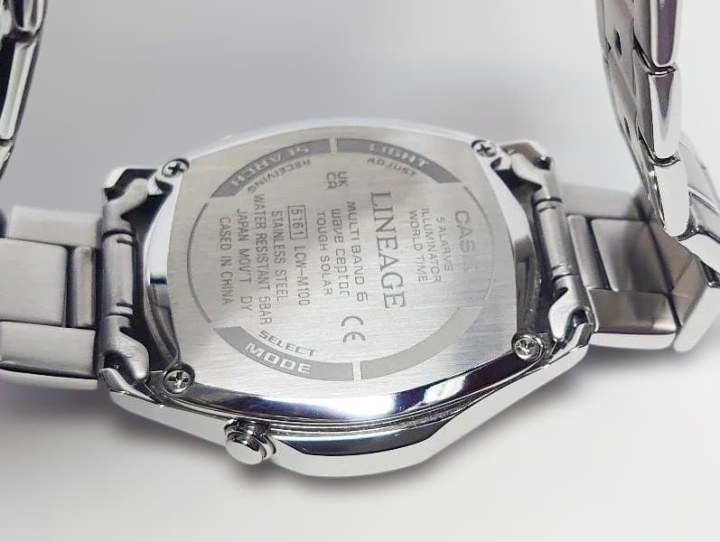 美品 CASIO LINEAGE 電波ソーラー LCW-M100DE-1AJF