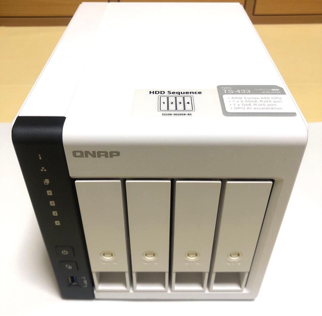 QNAP NAS　TS-433　Western Digital 4TB HDD
