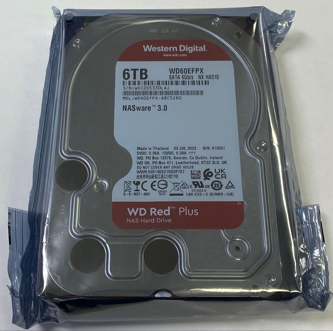 ウエスタンデジタル WD Red Plus 内蔵HDD 6TB WD60EFPX