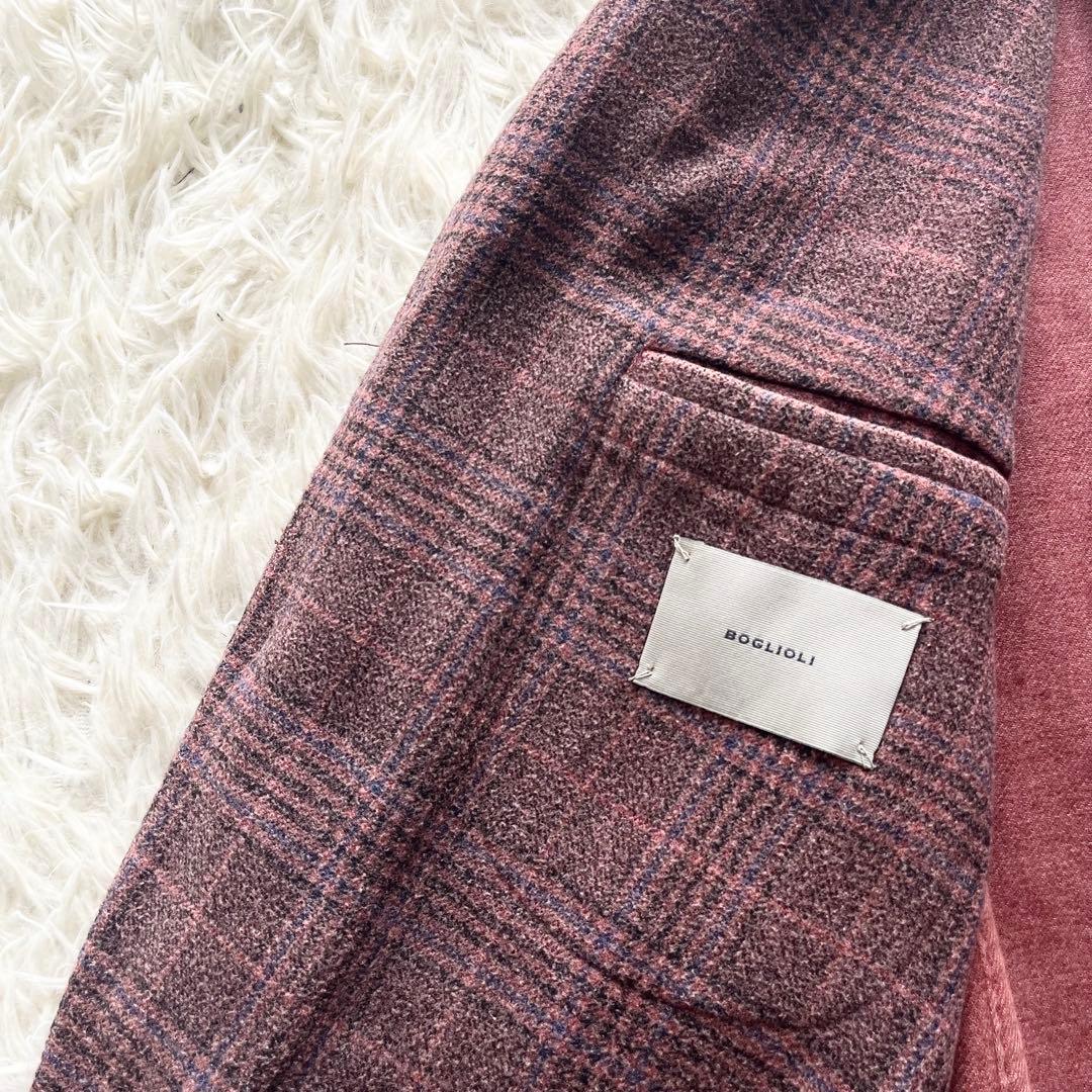 <美品>BOGLIOLI K.JACKETボルドー シルクウール ジャケット54
