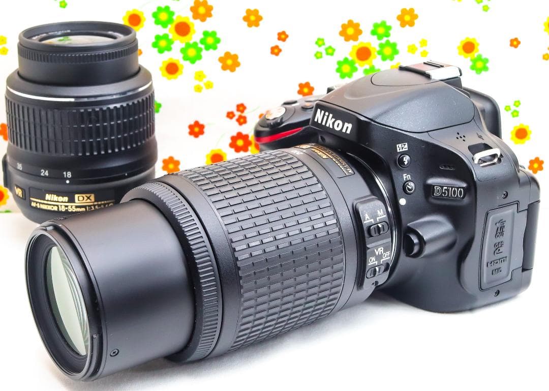 美品 Nikon D5100☆スマホに送れる！☆ダブルレンズ！☆付属品多数！