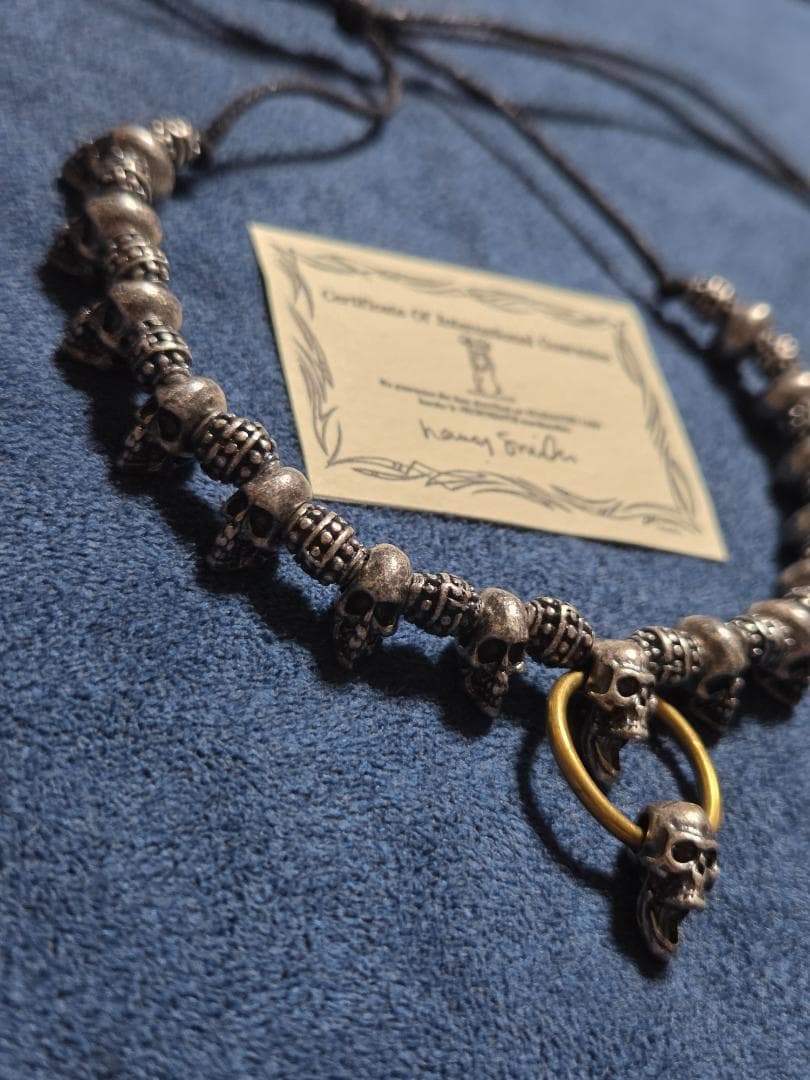 ネクロマンス NECROMANCE　ブラススカル　ネックレス　hide