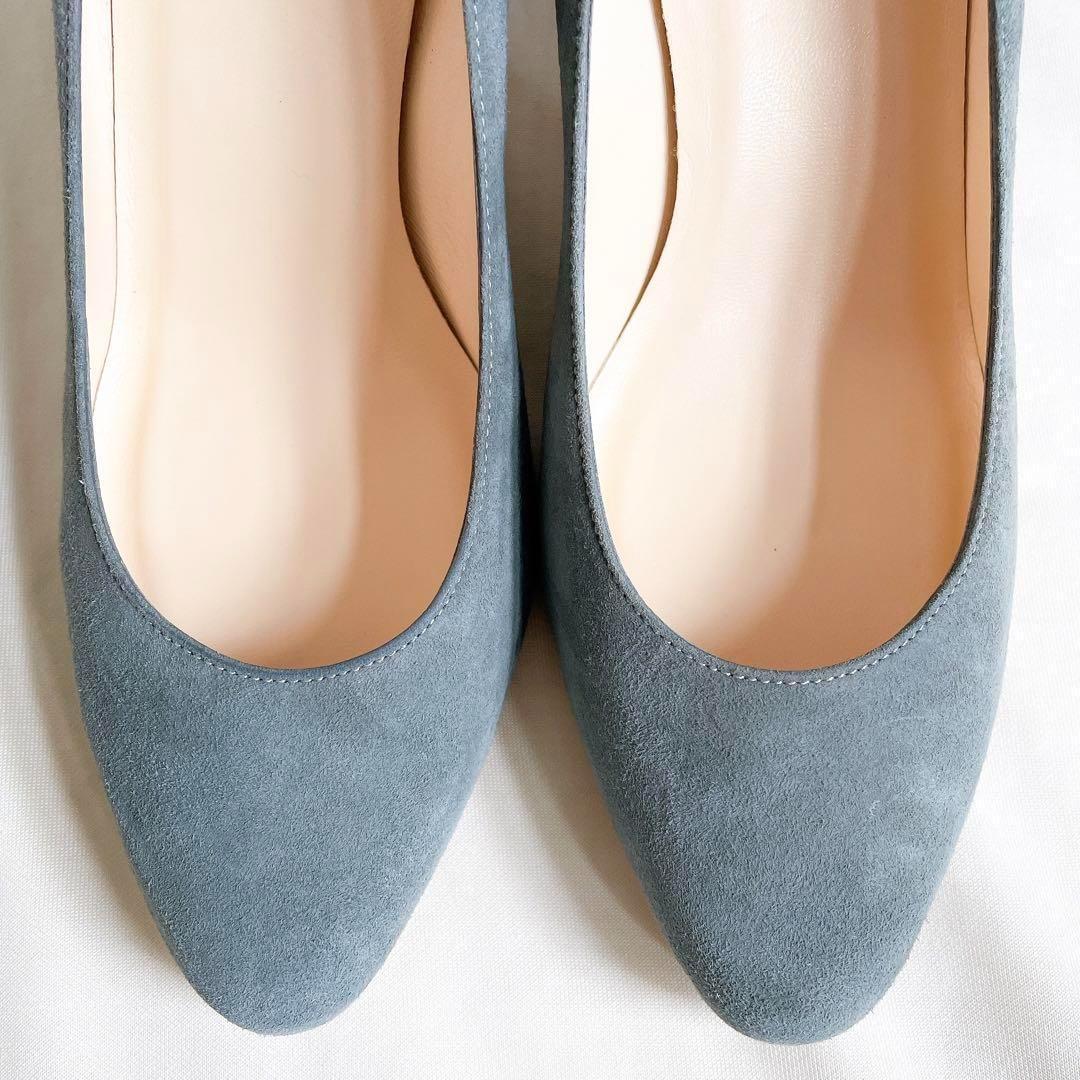 【箱付き未使用品】ファビオルスコーニ　スウェードパンプス　ラウンドトゥ　レザー