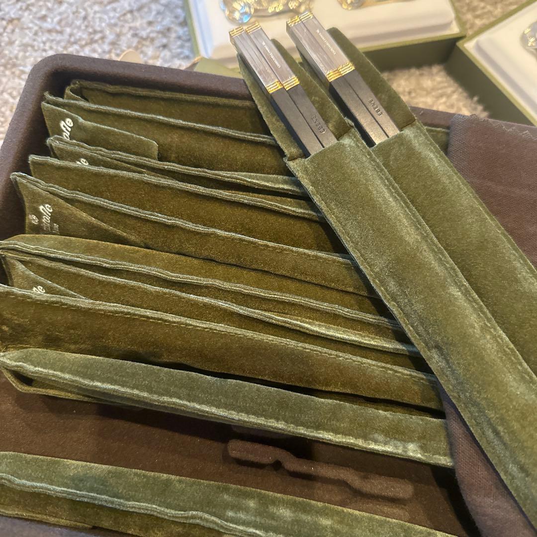 ト*マ様 クリストフル箸置き・箸１２本セット