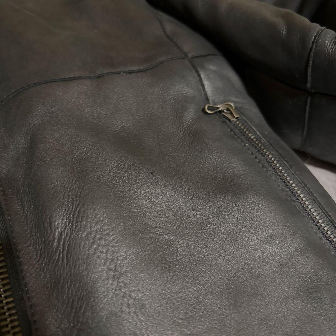 ジャケット・アウター archive shellac mouton leather jacket