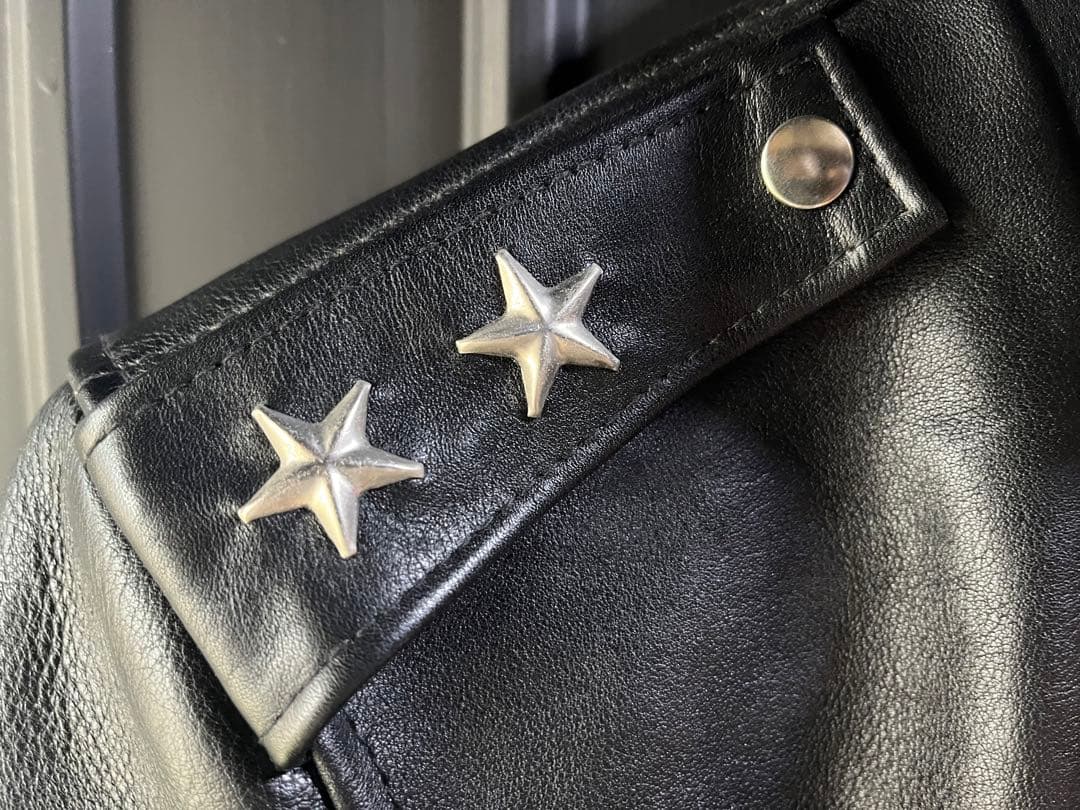 美品 NEON LEATHER GARMENT シングルレザージャケット