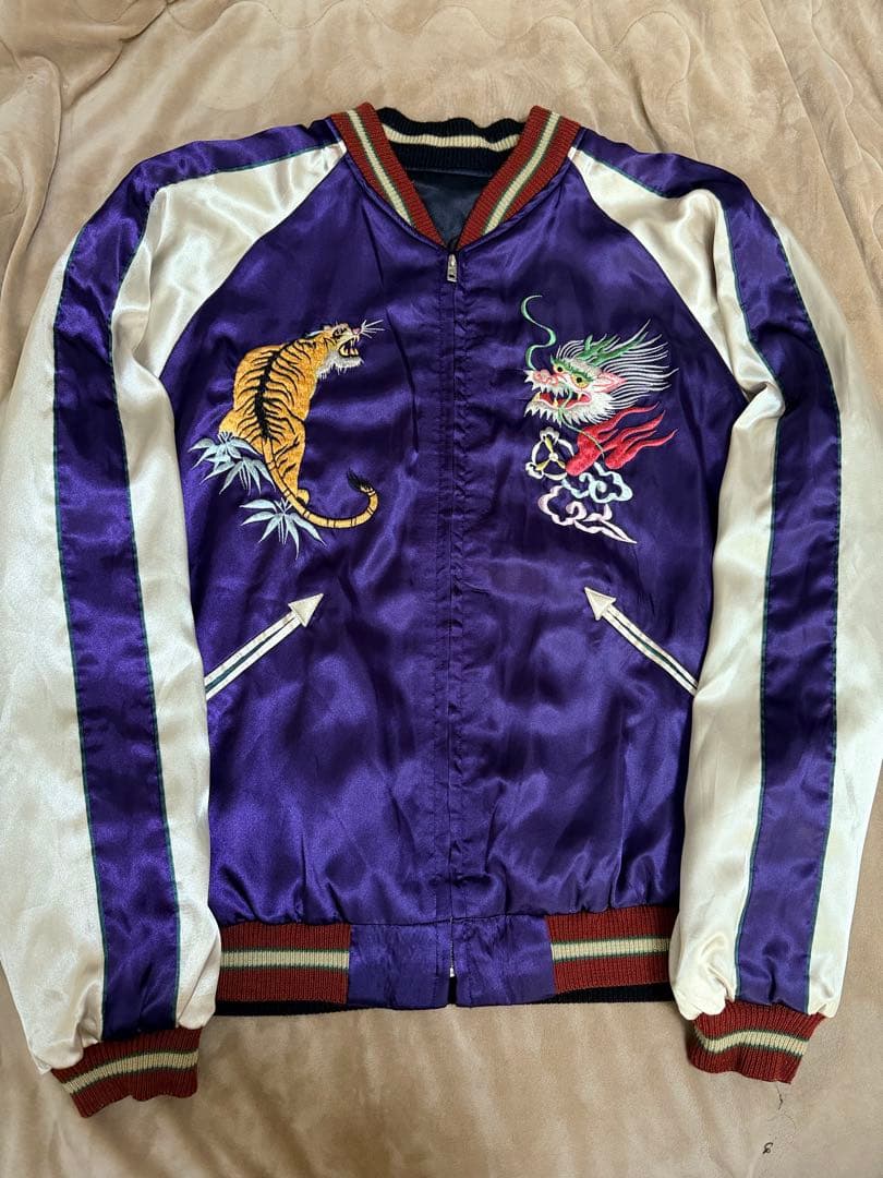 ２面用 テーラー東洋 虎龍龍 日本限定 スカジャン vintage サテン