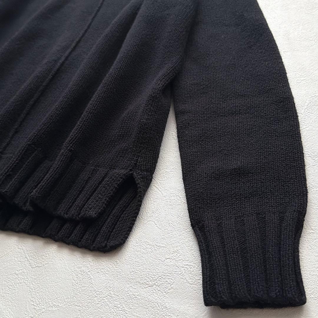 LAUREN RALPH LAUREN ロゴ刺繍ワッペン ニット 黒 M相当