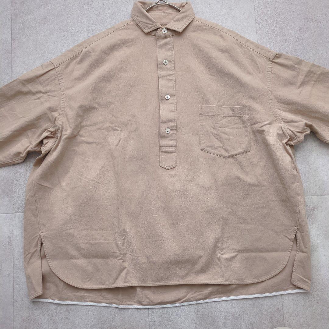 美品✨ TICCA ティッカ スクエアビッグシャツ プルオーバー 綿 ベージュ