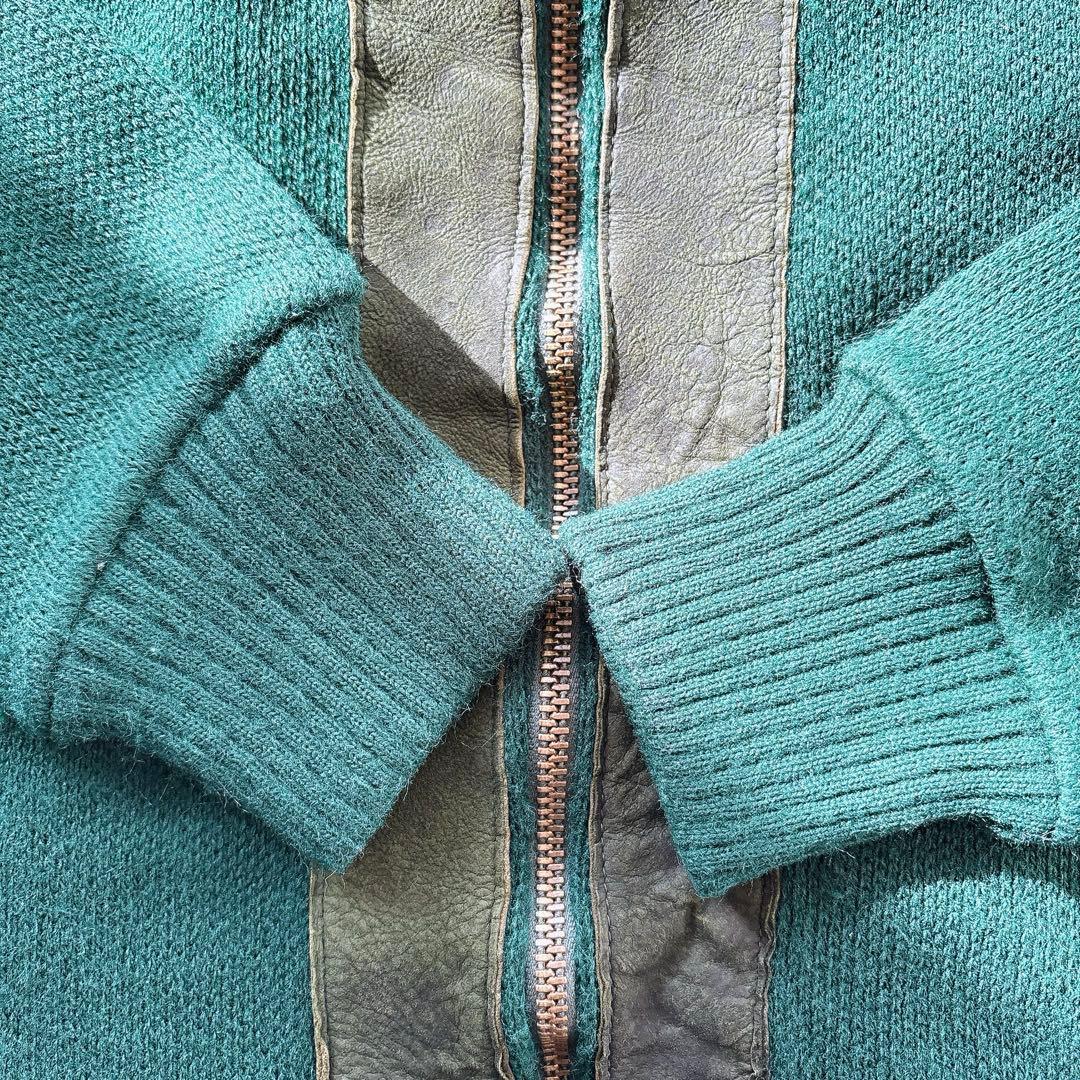 vintage 70s ユーロ ヴィンテージ ウール レザー切替 TALON